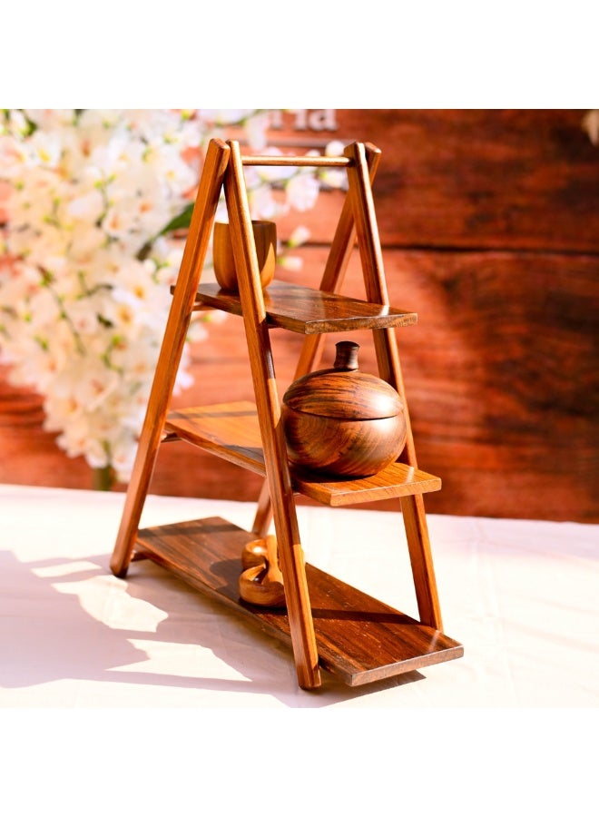 سلم زينه / شياله للكحك خشب طبيعي